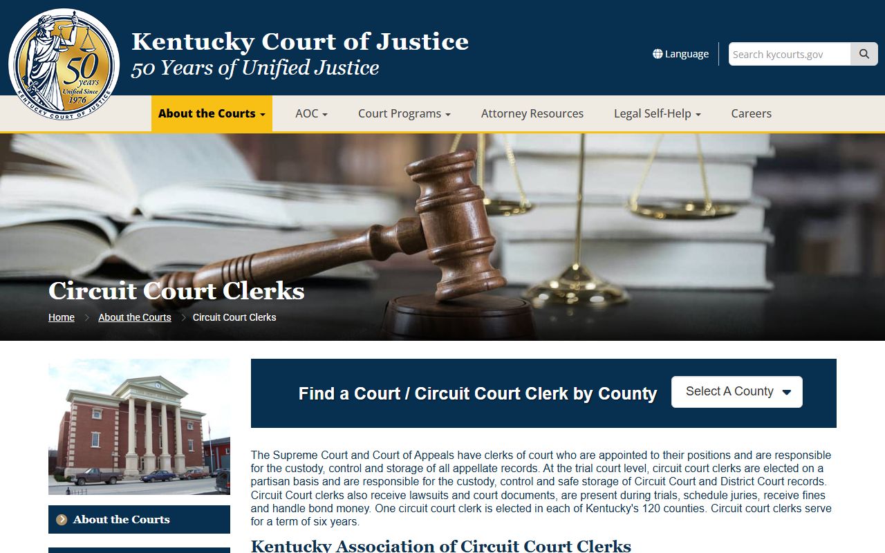 Carter County Circuit Court Clerk statewide clerk duties
