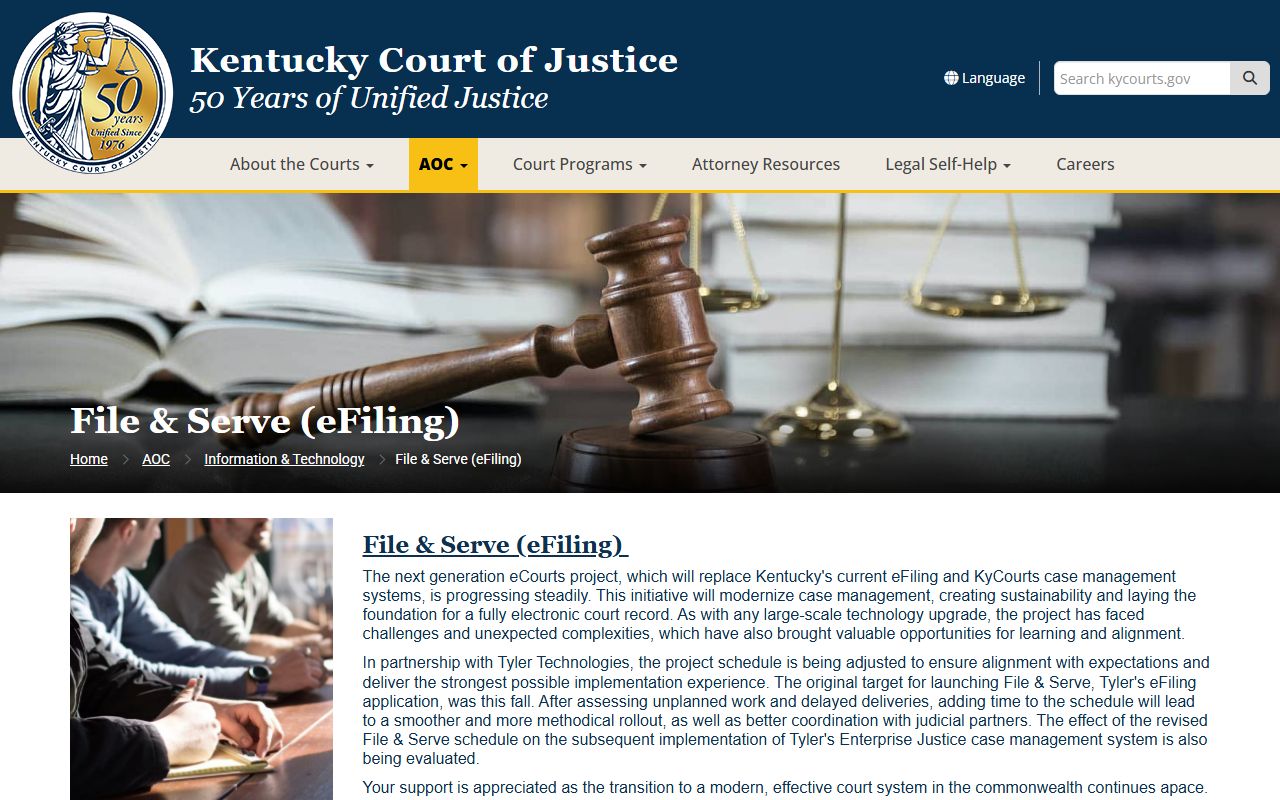 Carter County court dockets KCOJ File and Serve docket date guidance