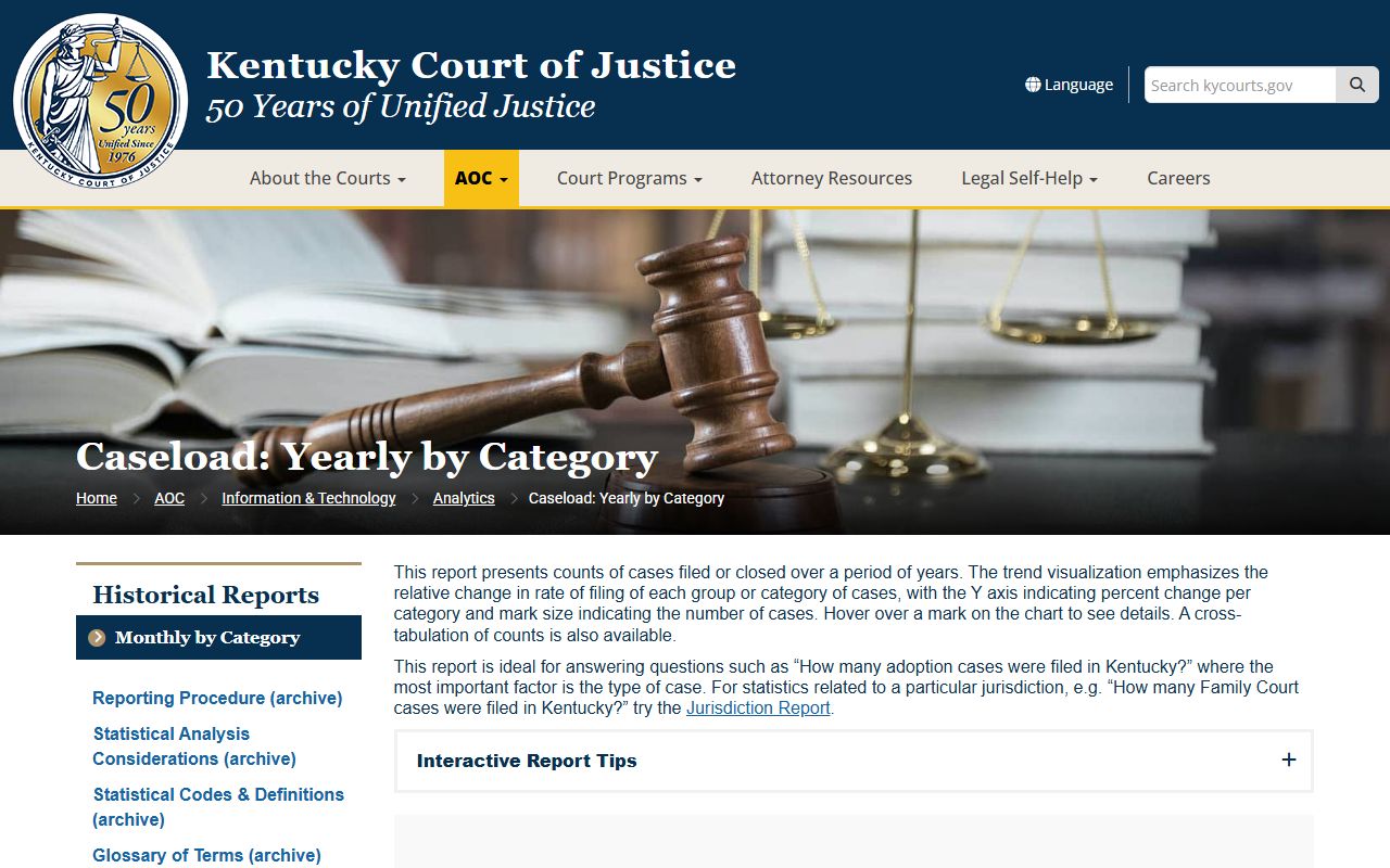 Carter County court records KCOJ caseload analytics