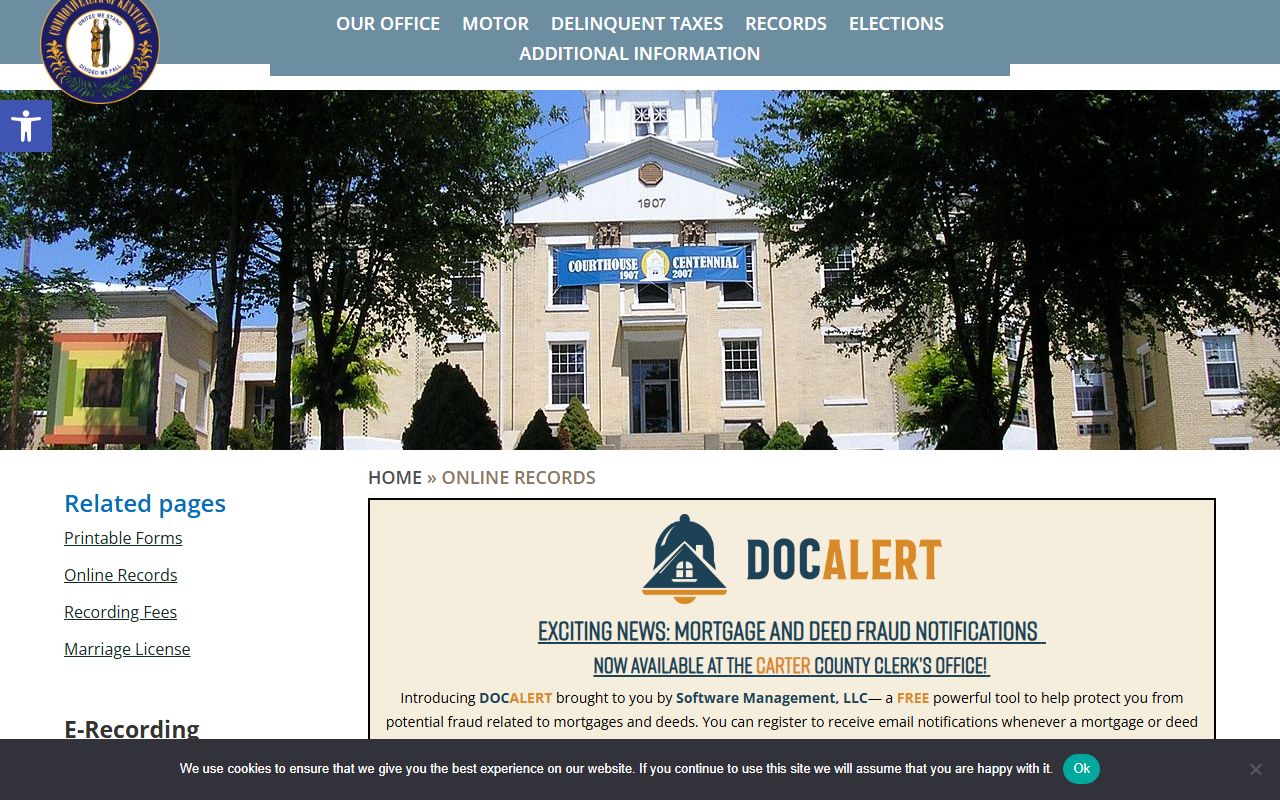 Carter County marriage records online records access