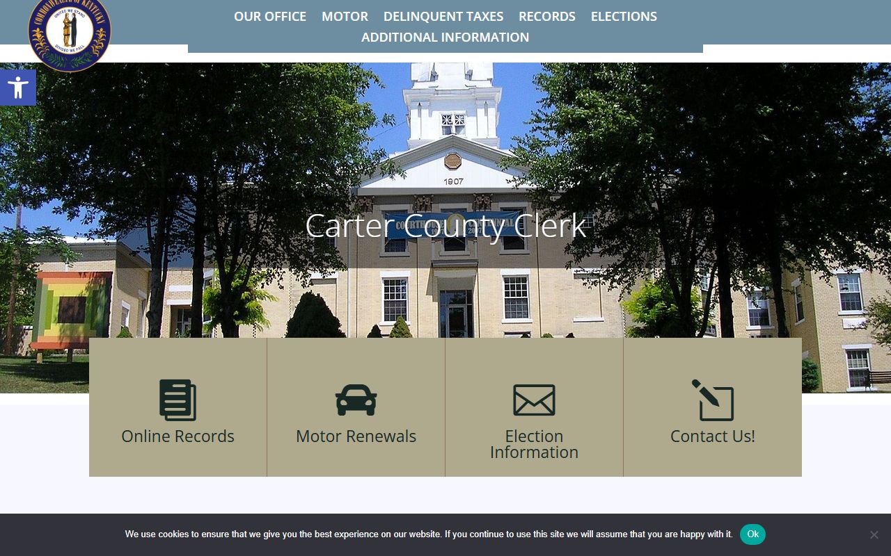 Carter County marriage records County Clerk home page